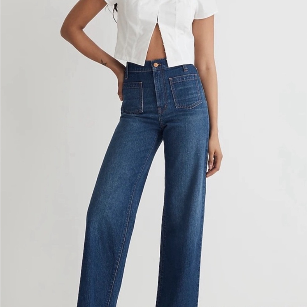 Madewell The Perfect Vintage Wide Leg Jeans: Patch Pocket Edition Caronia Wash